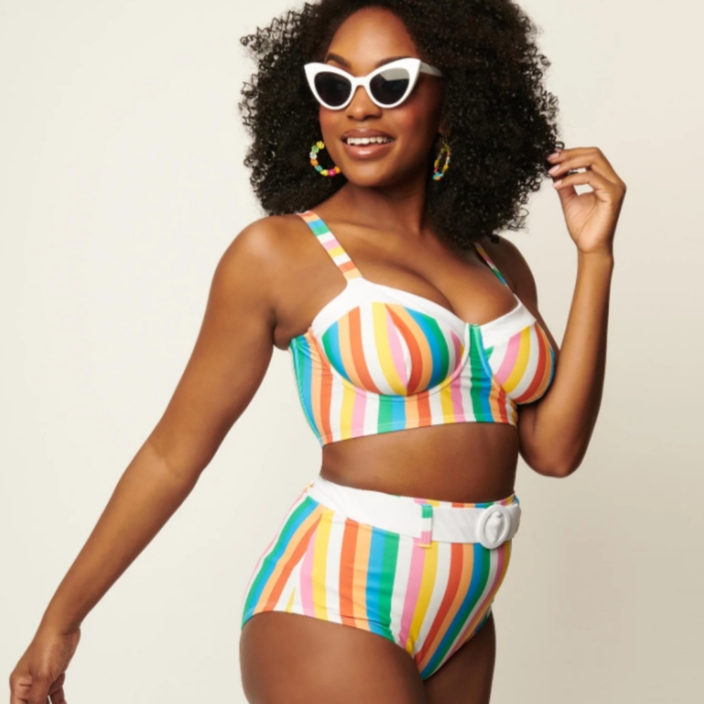 Unique Vintage Pride Rainbow Bikini